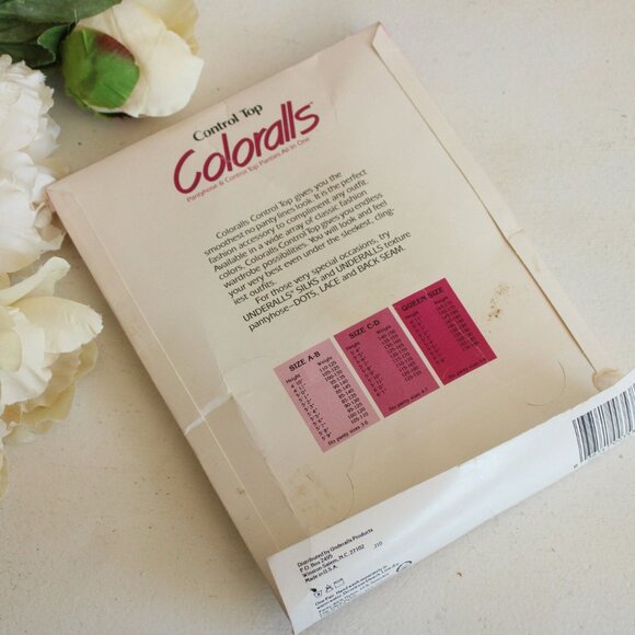 Vintage 1980s 1990s Pantyhose, Control Top Coloralls Basic Black, Size A-B, - Picture 2 of 10